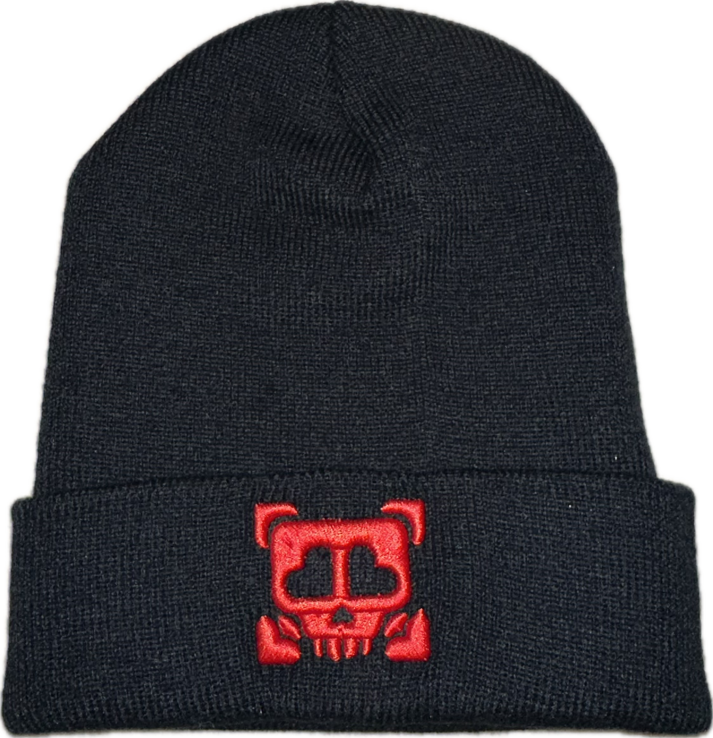 9 Bones Up - 3D Puff "Heart Eyes Skull" B-Side Beanie Cap - Black