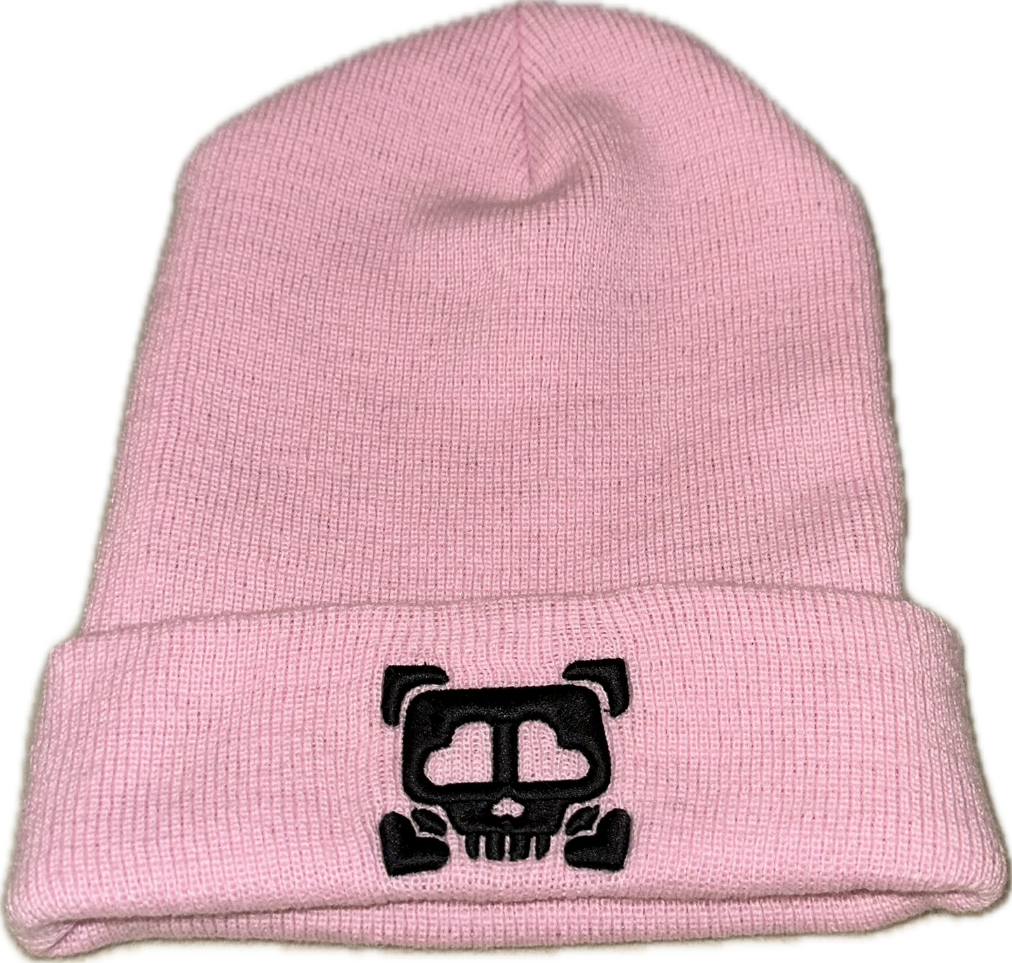 9 Bones Up - 3D Puff "Heart Eyes Skull" B-Side Beanie Cap - Black