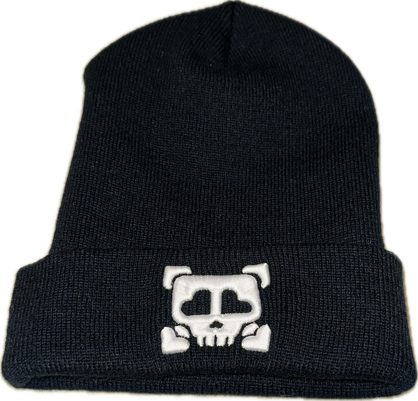 9 Bones Up - 3D Puff "Heart Eyes Skull" B-Side Beanie Cap - Black