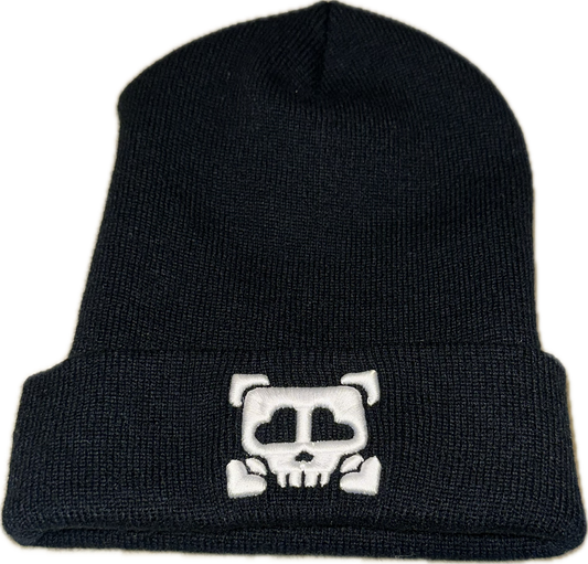 9 Bones Up - 3D Puff "Heart Eyes Skull" B-Side Beanie Cap - Black